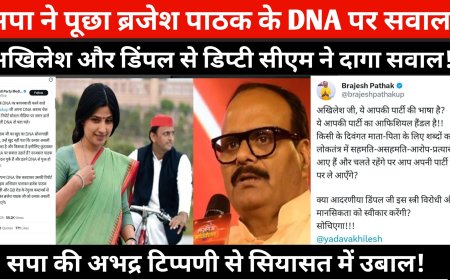 सपा मीडिया सेल द्वारा डिप्टी सीएम के DNA पर सवाल, ब्रजेश पाठक ने अखिलेश डिम्पल से पूछा सवाल!