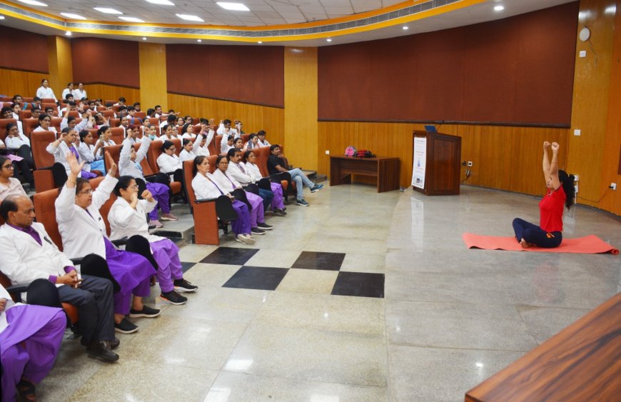 योगोत्सव 2025 पर एसजीपीजीआई में ‘संपूर्ण स्वास्थ्य की ओर’ एक जागरूक पहल